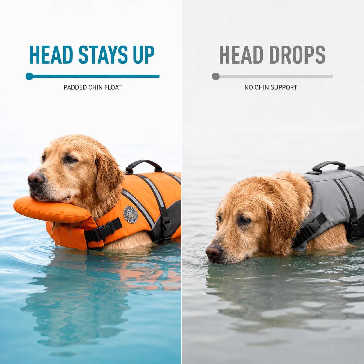 Dog Life Jacket with Head Support