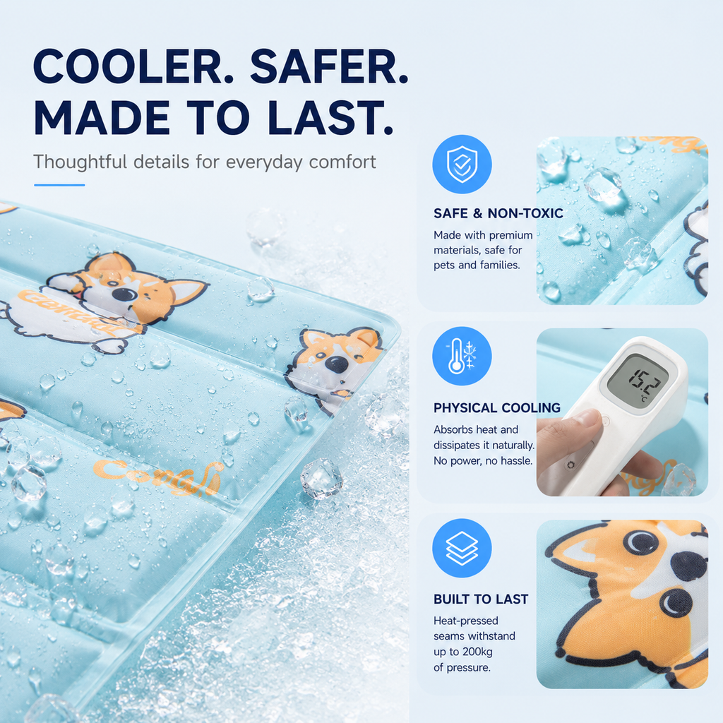 Self-Cooling Pet Mat for Dogs & Cats