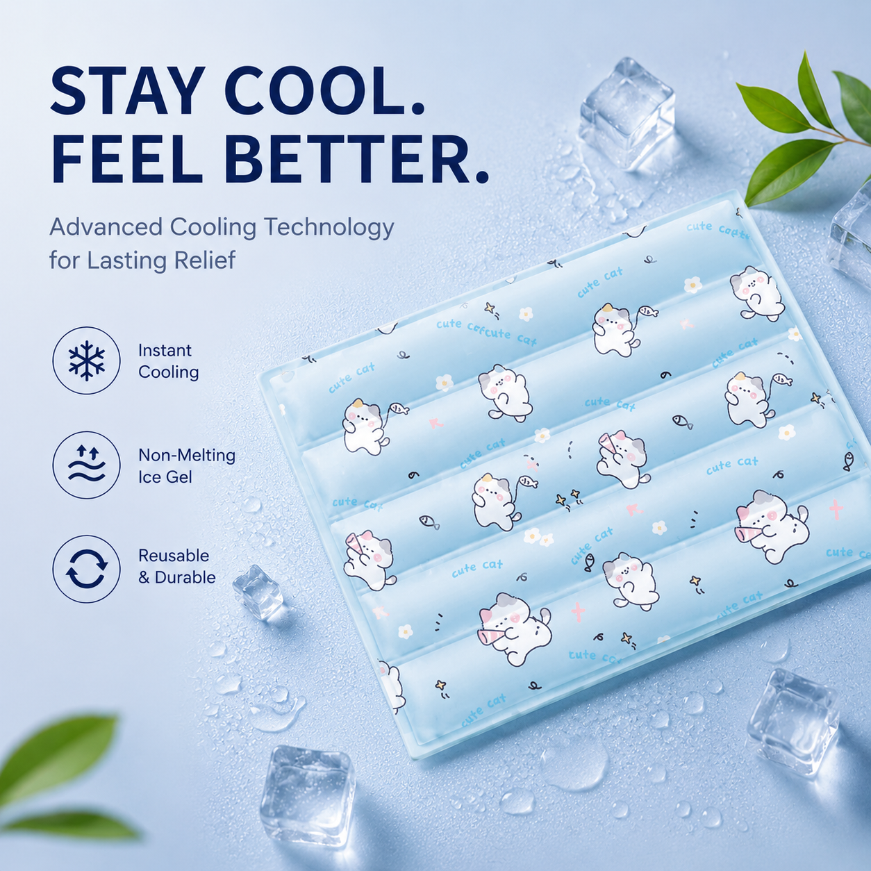 Self-Cooling Pet Mat for Dogs & Cats