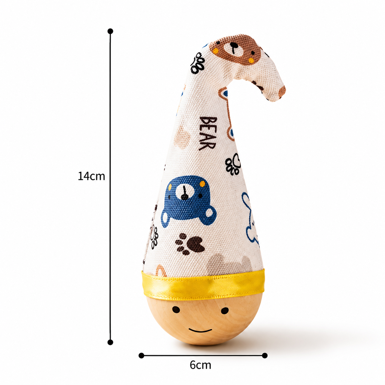Interactive Wooden Wobble Cat Toy