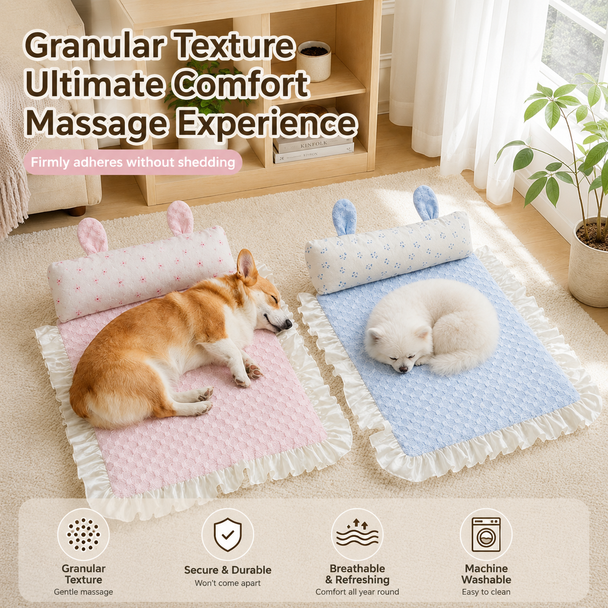 Cooling Rabbit Ear Pet Mat