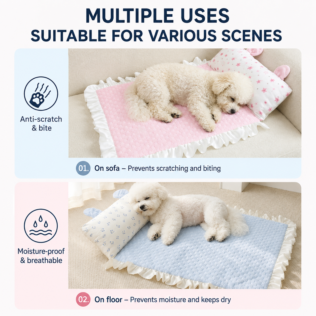 Cooling Rabbit Ear Pet Mat