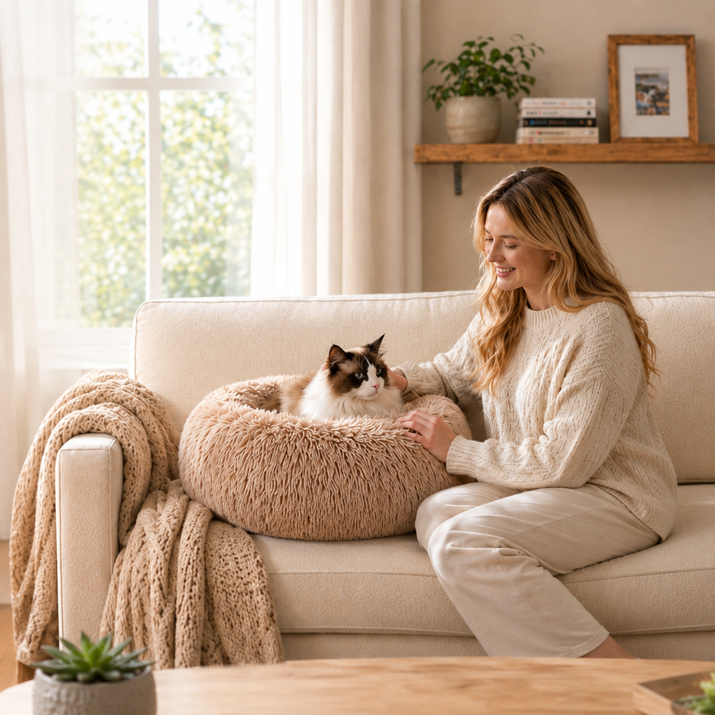 Cloud Calming Donut Dog & Cat Bed