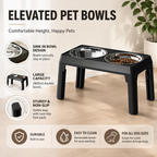 5-Height Adjustable Elevated Dog Bowls