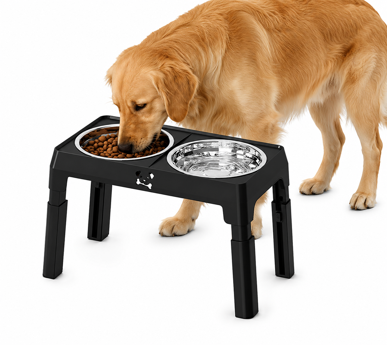 5-Height Adjustable Elevated Dog Bowls
