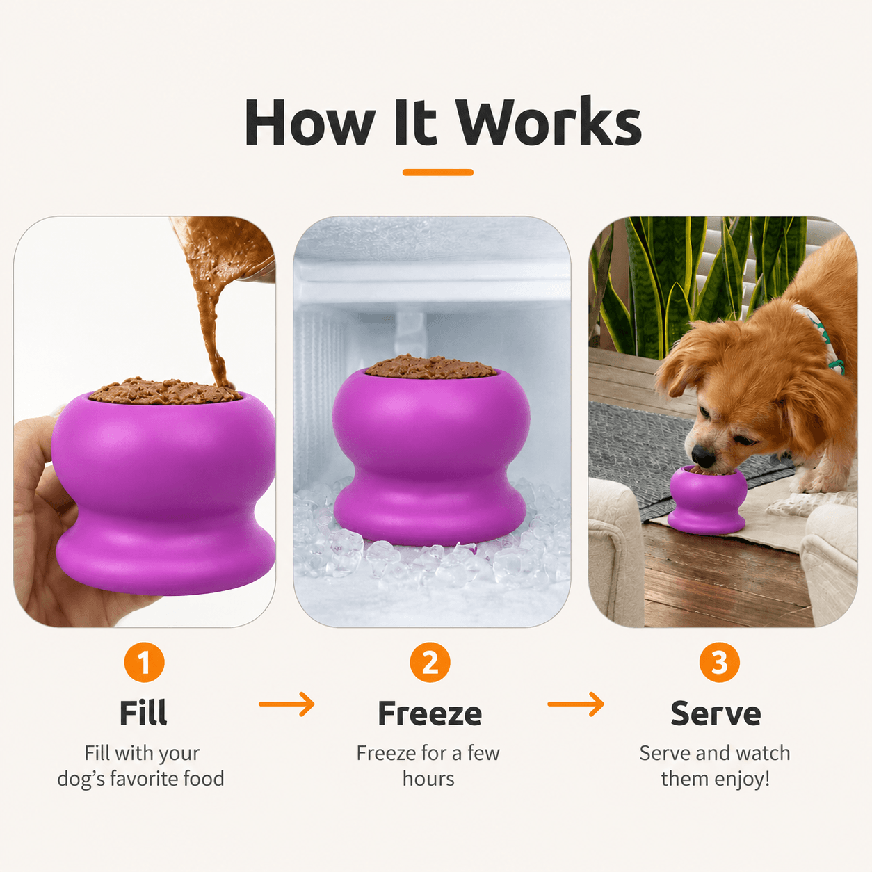 Frozen Fillable Dog Chew Toy