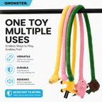 Long Plush Squeaky Dog Toy – Durable Interactive Tug-of-War Chew Toy