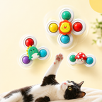 Interactive Suction Cup Cat Spinner Toy for Window & Glass | Rotating Cat Enrichment Toy