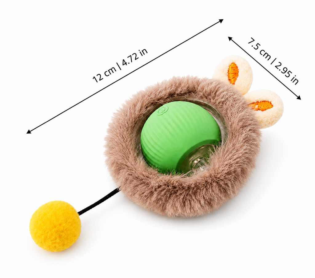 Plush Rolling Fun Ball – Smart Interactive Pet Toy for Dogs & Cats