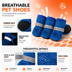 Breathable Mesh Dog Shoes – Anti-Slip Reflective Summer Paw Protection Boots