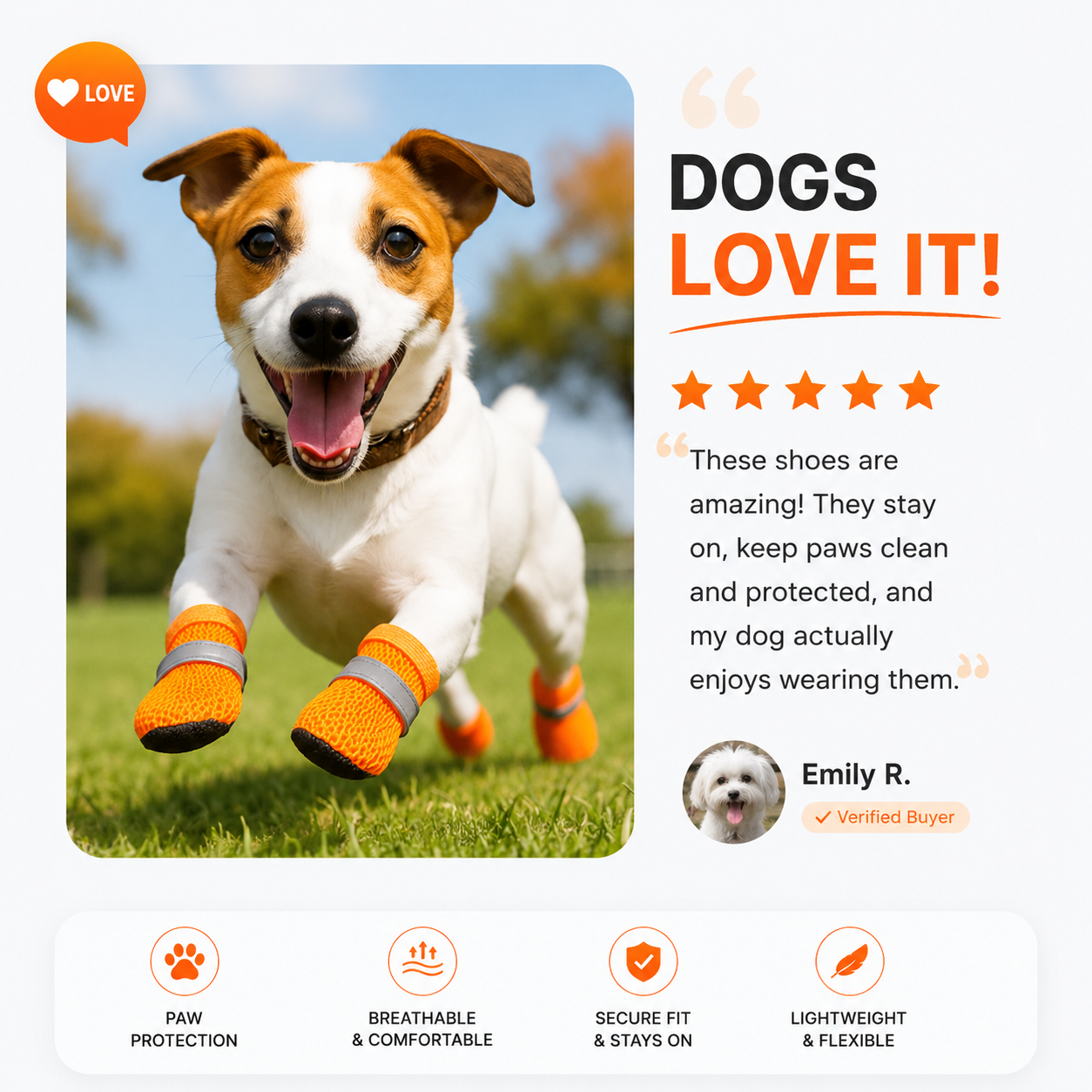 Breathable Mesh Dog Shoes – Anti-Slip Reflective Summer Paw Protection Boots