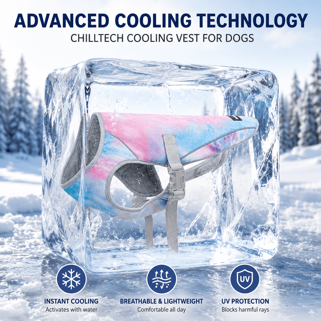 Dog Cooling Vest for Hot Weather – Lightweight Evaporative Cooling & UV Protection Vest