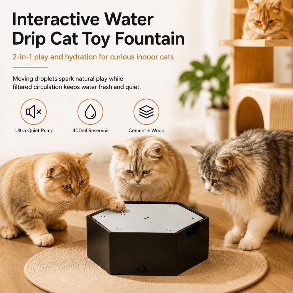 Automatic Interactive Drip Cat Toy Fountain