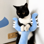 Interactive Plush Cat Toy – Long Teaser Wand for Indoor Cats