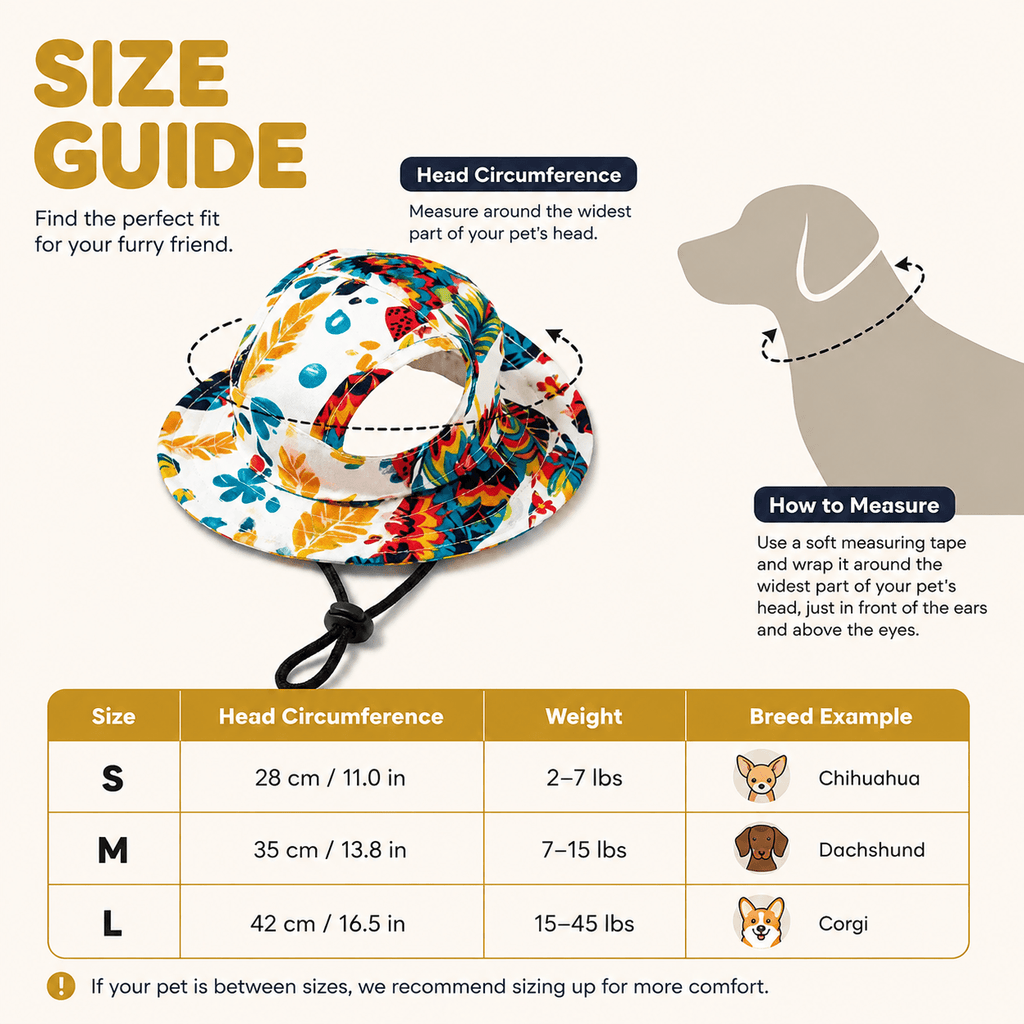 Cute Pet Sun Hat – Adjustable Outdoor Bucket Hat for Dogs & Cats