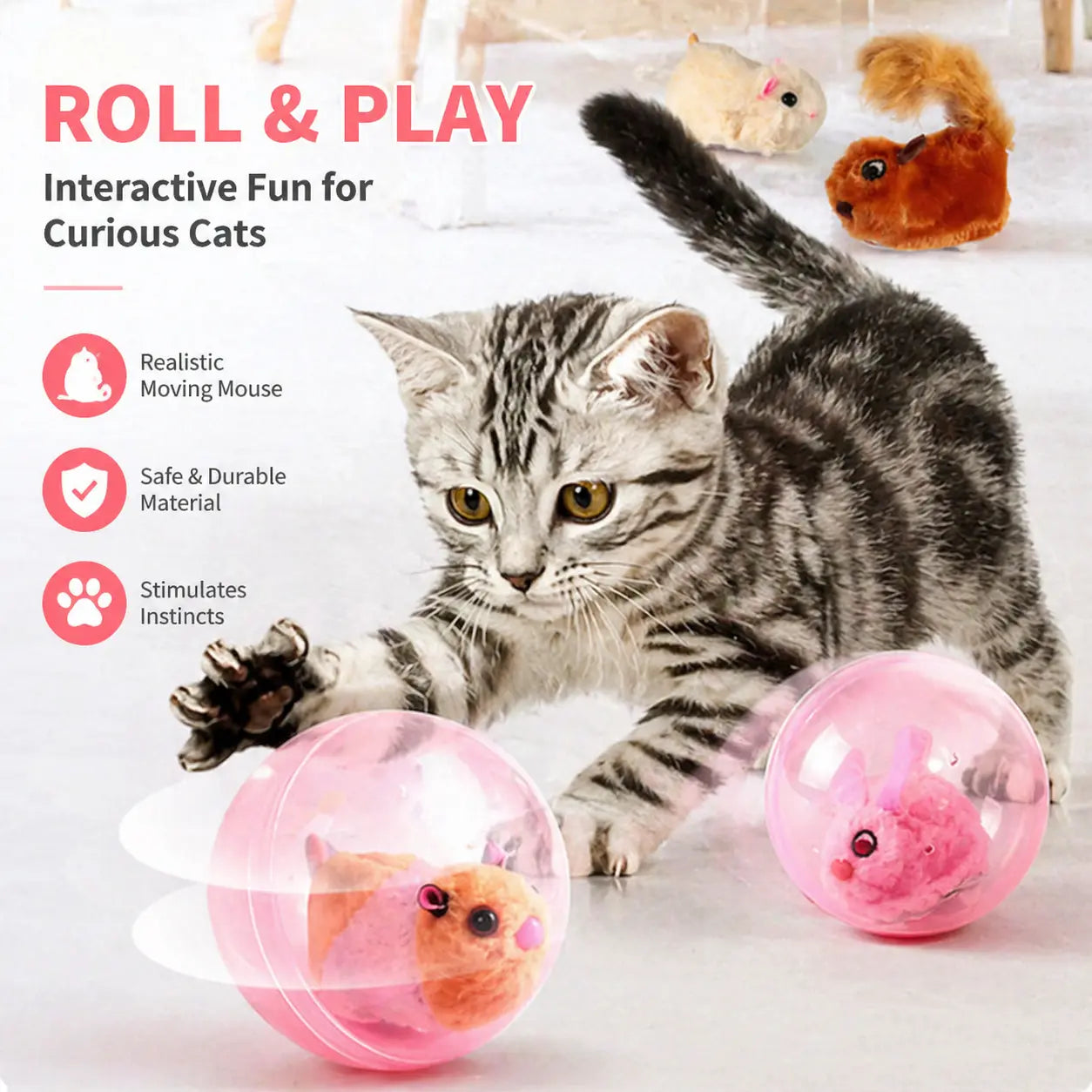 Electric Rolling Ball Cat Toy Fursera