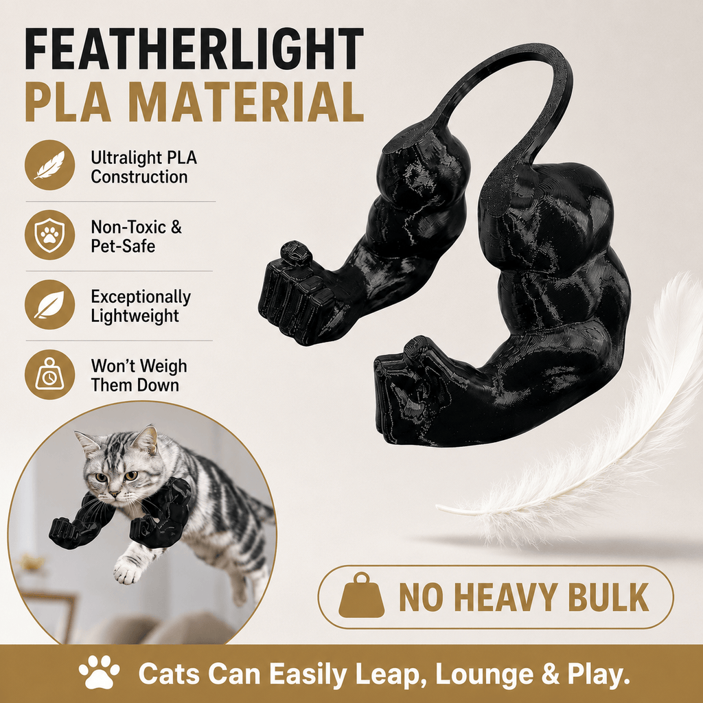 3D Printed Funny Cat Muscle Arms