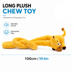 Long Plush Squeaky Dog Toy – Durable Interactive Tug-of-War Chew Toy