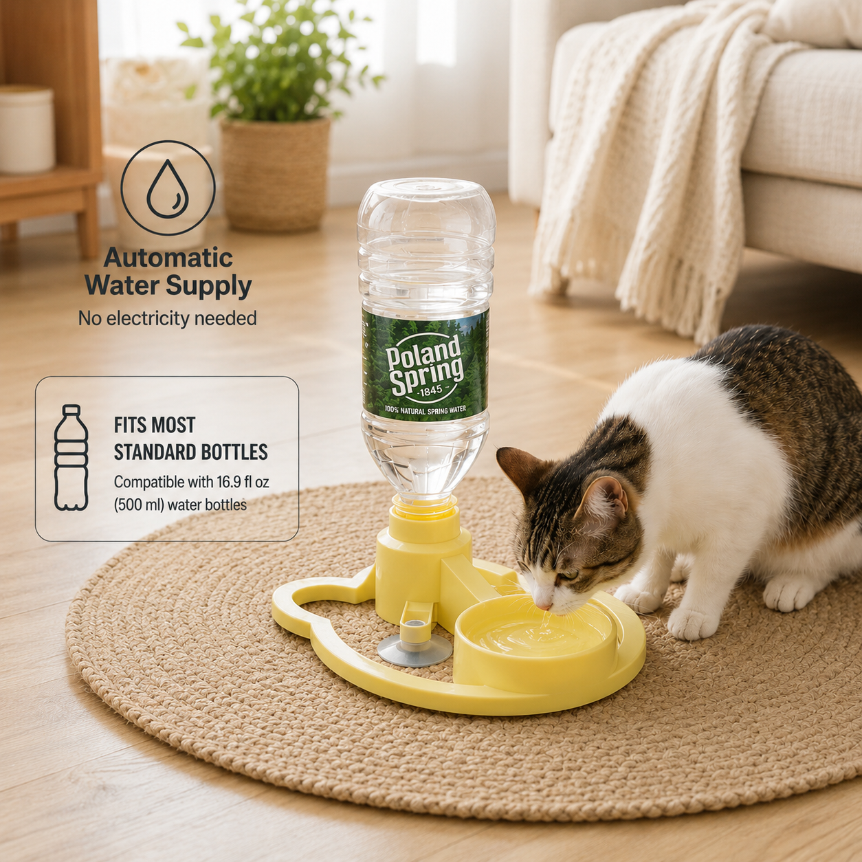 Gravity Pet Water Dispenser— No Electricity Required