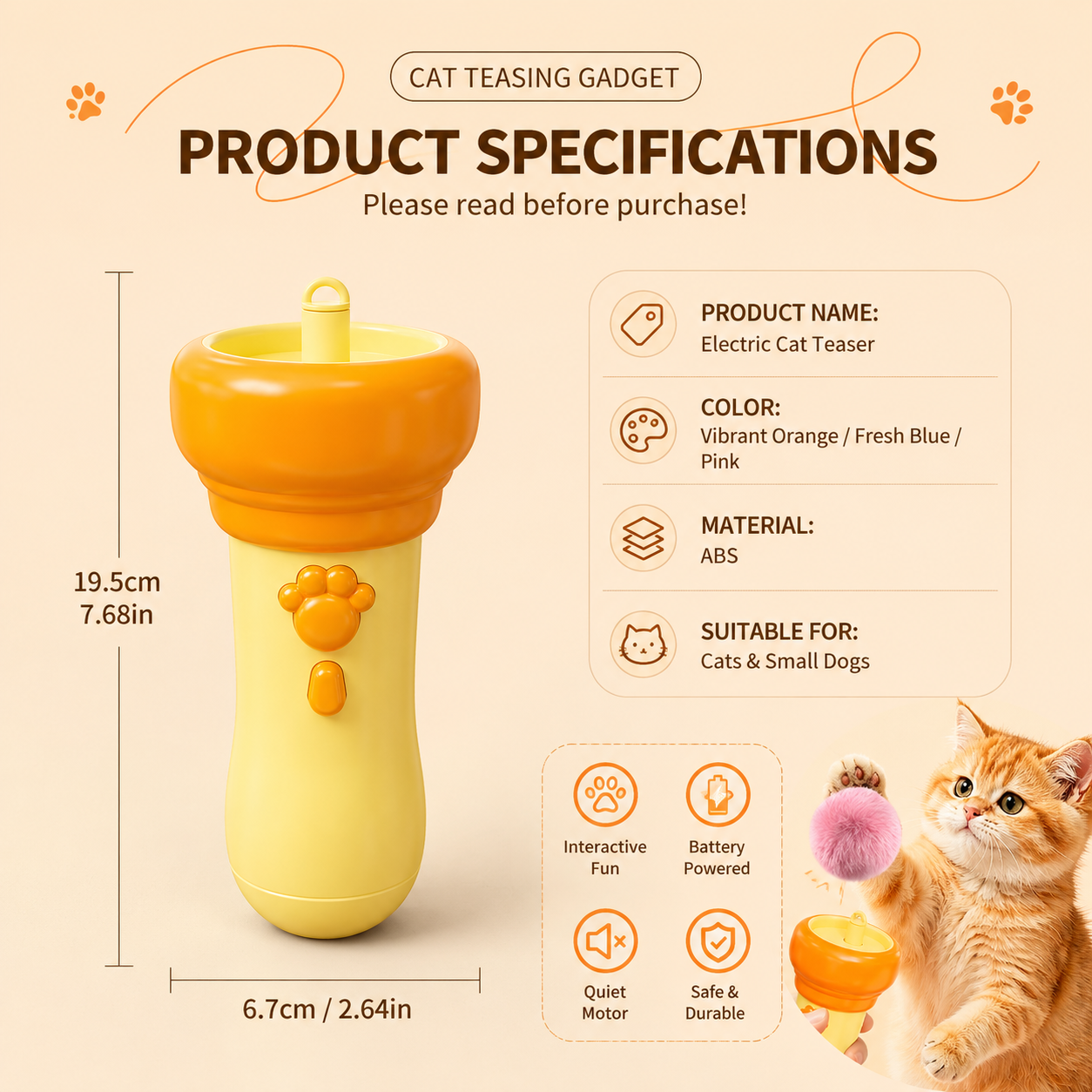 Interactive Cat Ball Launcher Toy – Automatic Plush Ball Shooter for Indoor Cats