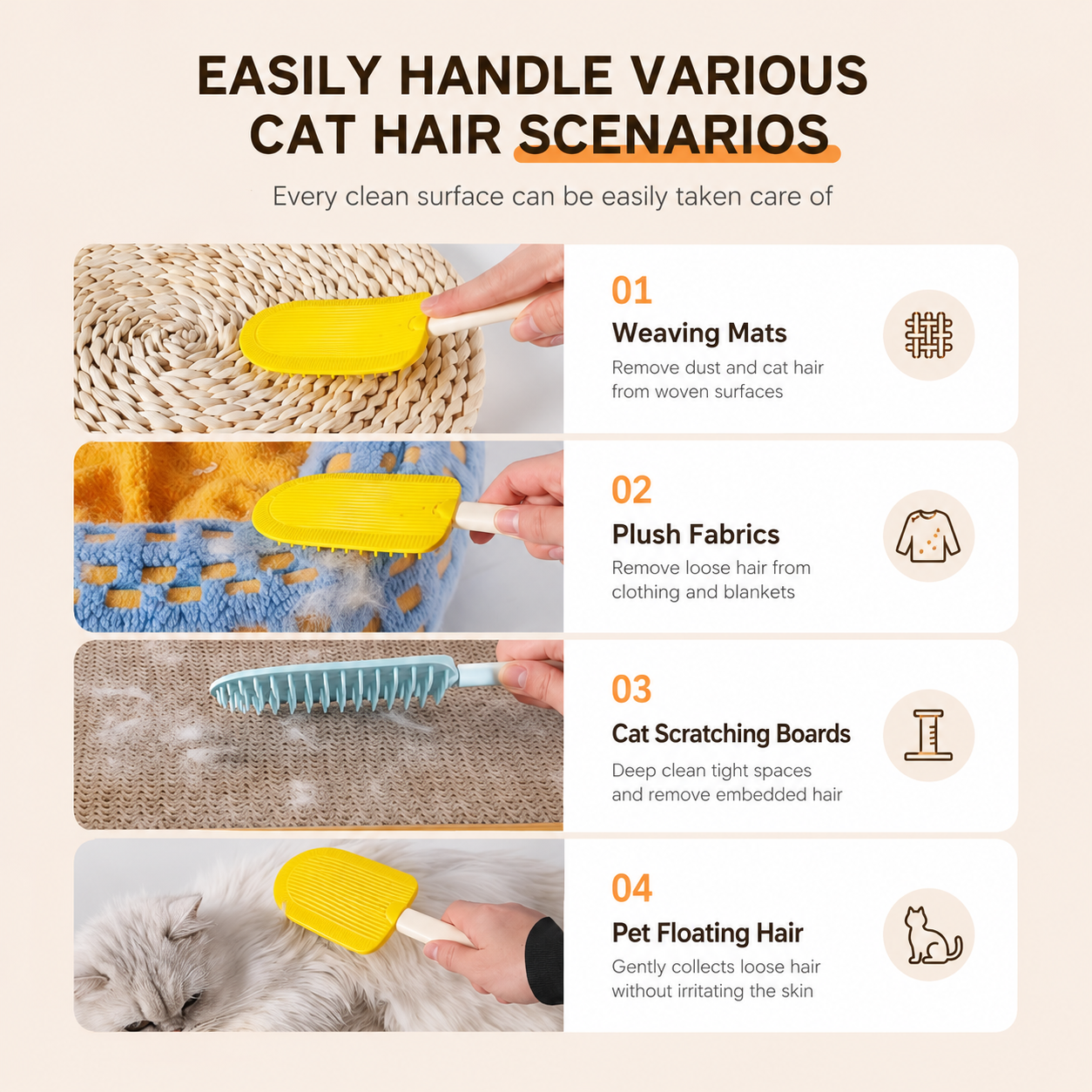 Pet Grooming Brush – Gentle Deshedding Comb