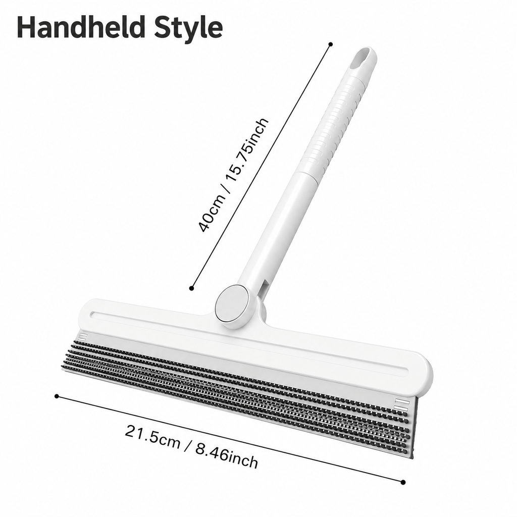 Pet Hair Remover Broom – Adjustable Carpet & Upholstery Fur Cleaner with Rotating Head