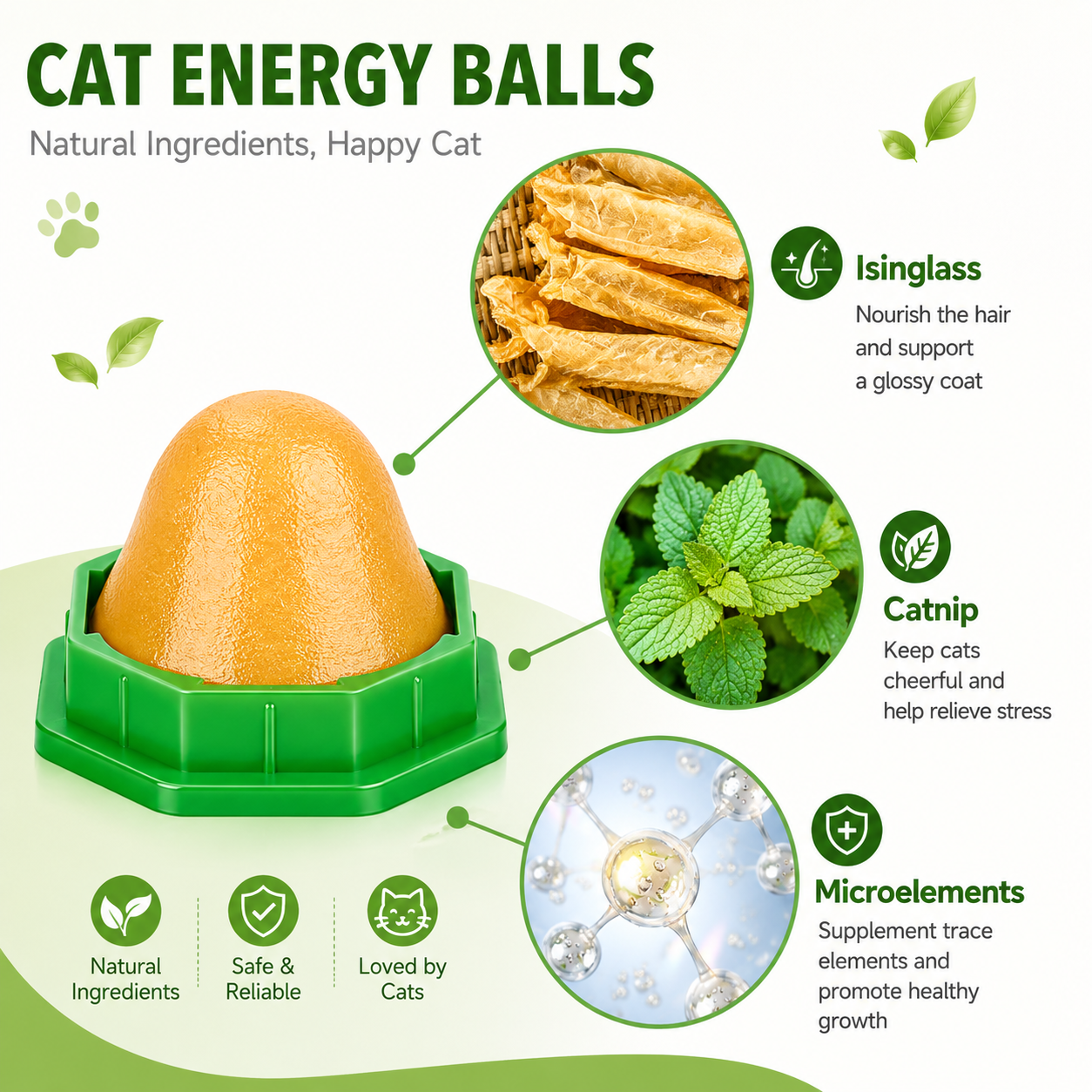 Catnip & Silvervine Cat Toy Balls – 4PCS