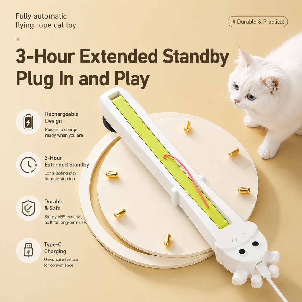 Automatic Retractable Cat Teaser