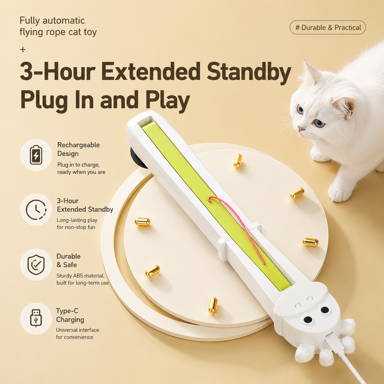 Automatic Retractable Cat Teaser