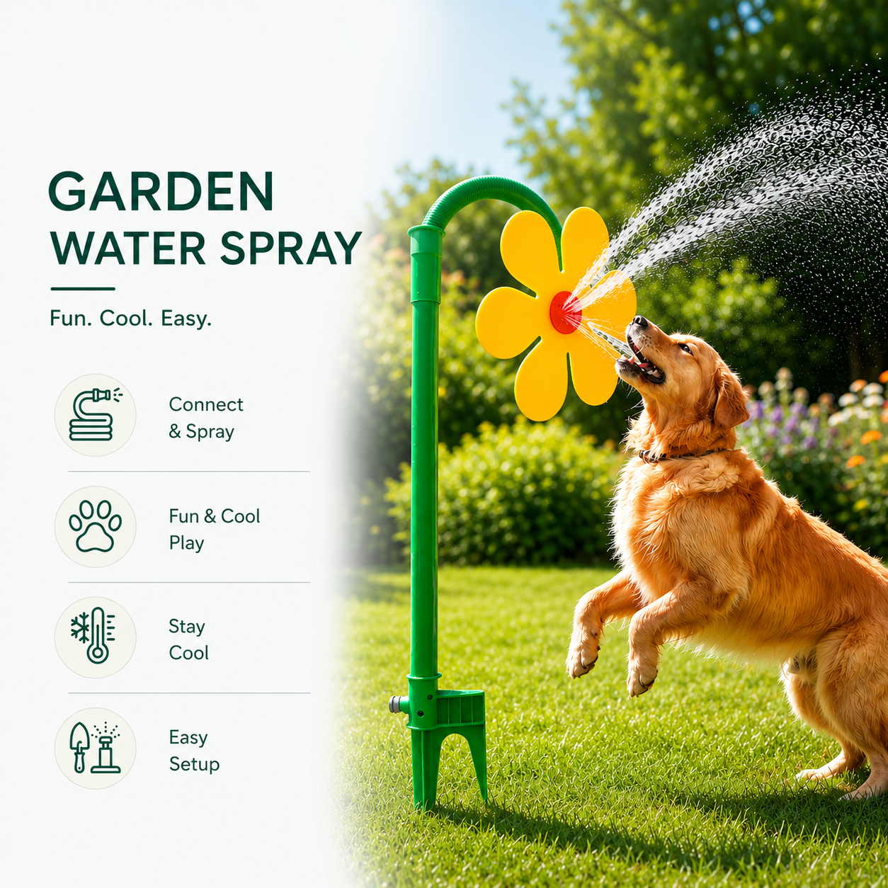 Sunflower Sprinkler for Dogs