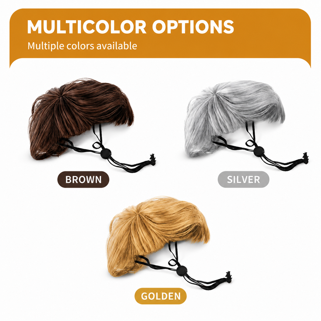 Funny Dog Wig for Cats & Dogs