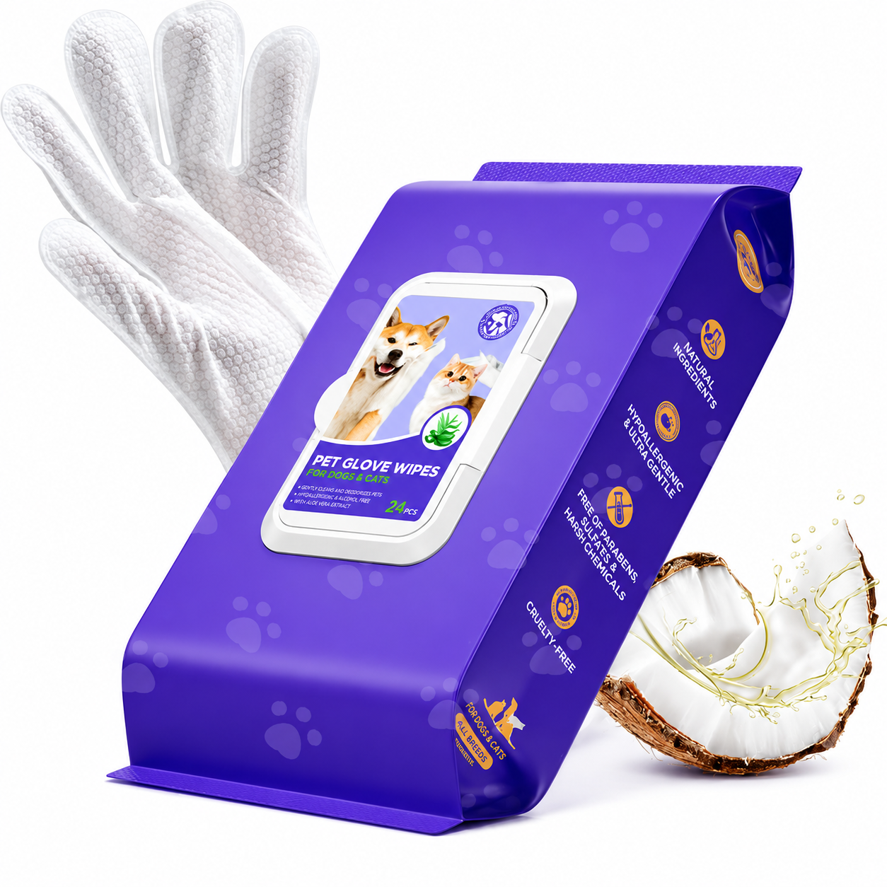 Disposable Dog Grooming Wipes 20pcs