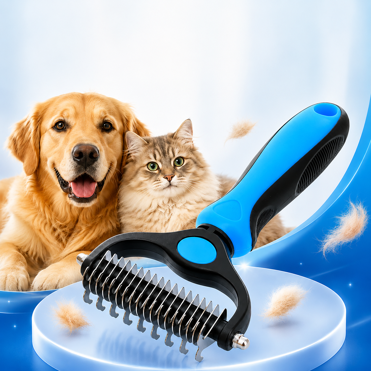 Dog Grooming Comb – Shedding & Detangling Tool