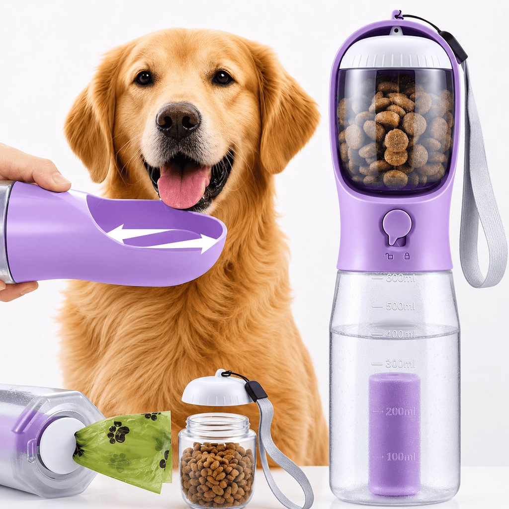 3-in-1 Portable Dog Water Bottle