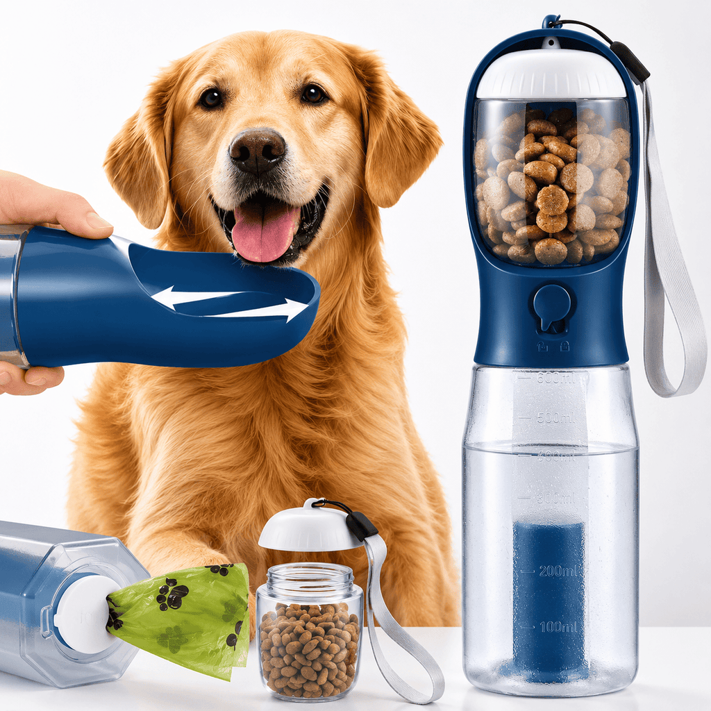 3-in-1 Portable Dog Water Bottle