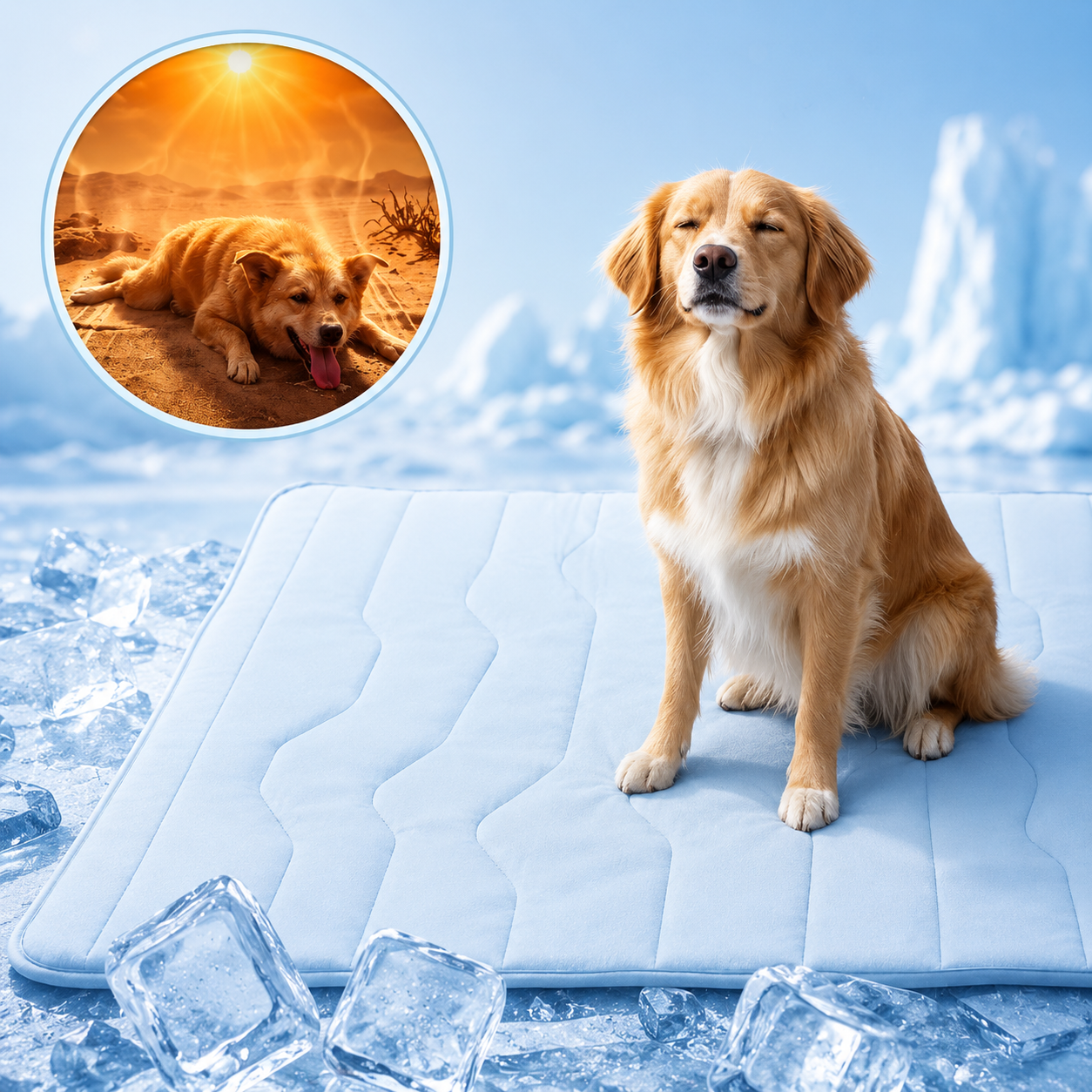 Dual-Side Cooling Dog Mat