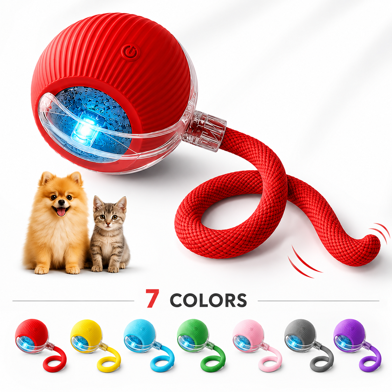 Rolling Fun Ball – Smart Interactive Pet Toy for Dogs & Cats