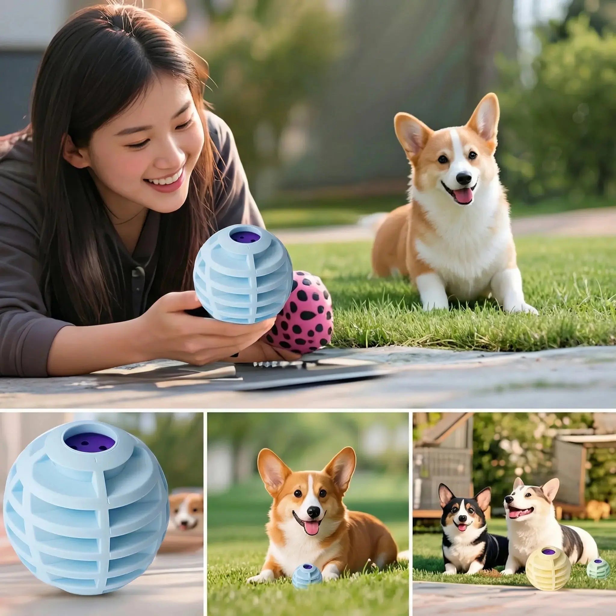 Squeaky Pet Ball – Interactive Sound Toy for Dogs & Cats STTM