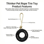 Dog Chew Tire – Tough Rubber Toy for Play & IQ Training STTM