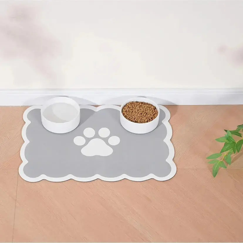 Dog & Cat Feeding Mat – Absorbent Bowl Mat for Mess-Free Meals STTM