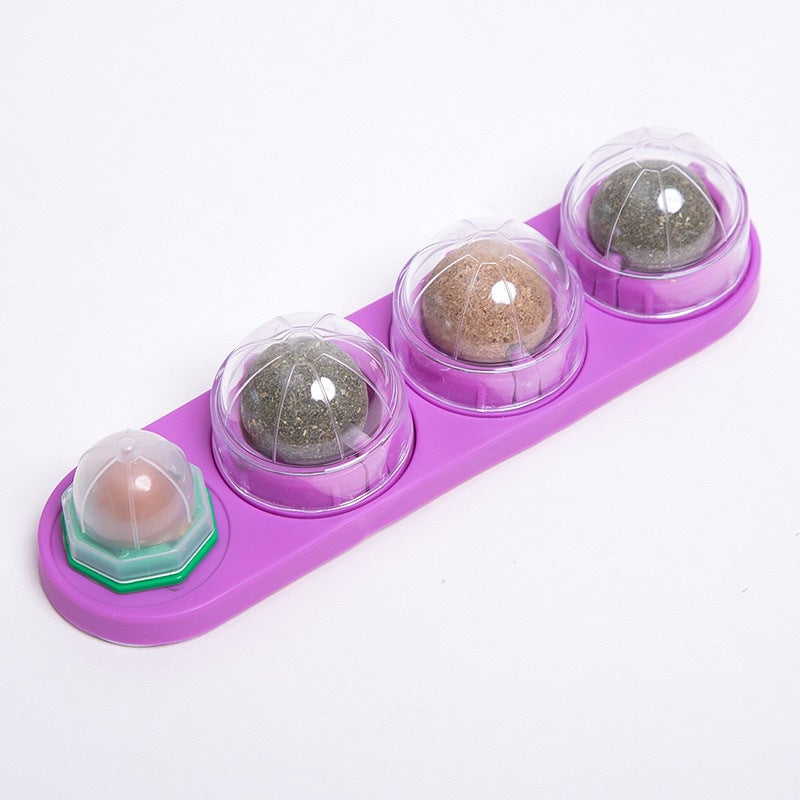 Catnip & Silvervine Cat Toy Balls – 4PCS