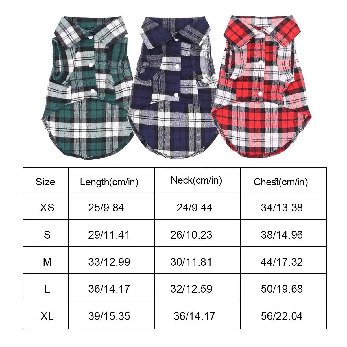 Plaid Pet Shirt – Stylish Dog T-Shirt for Small & Medium Dogs STTM