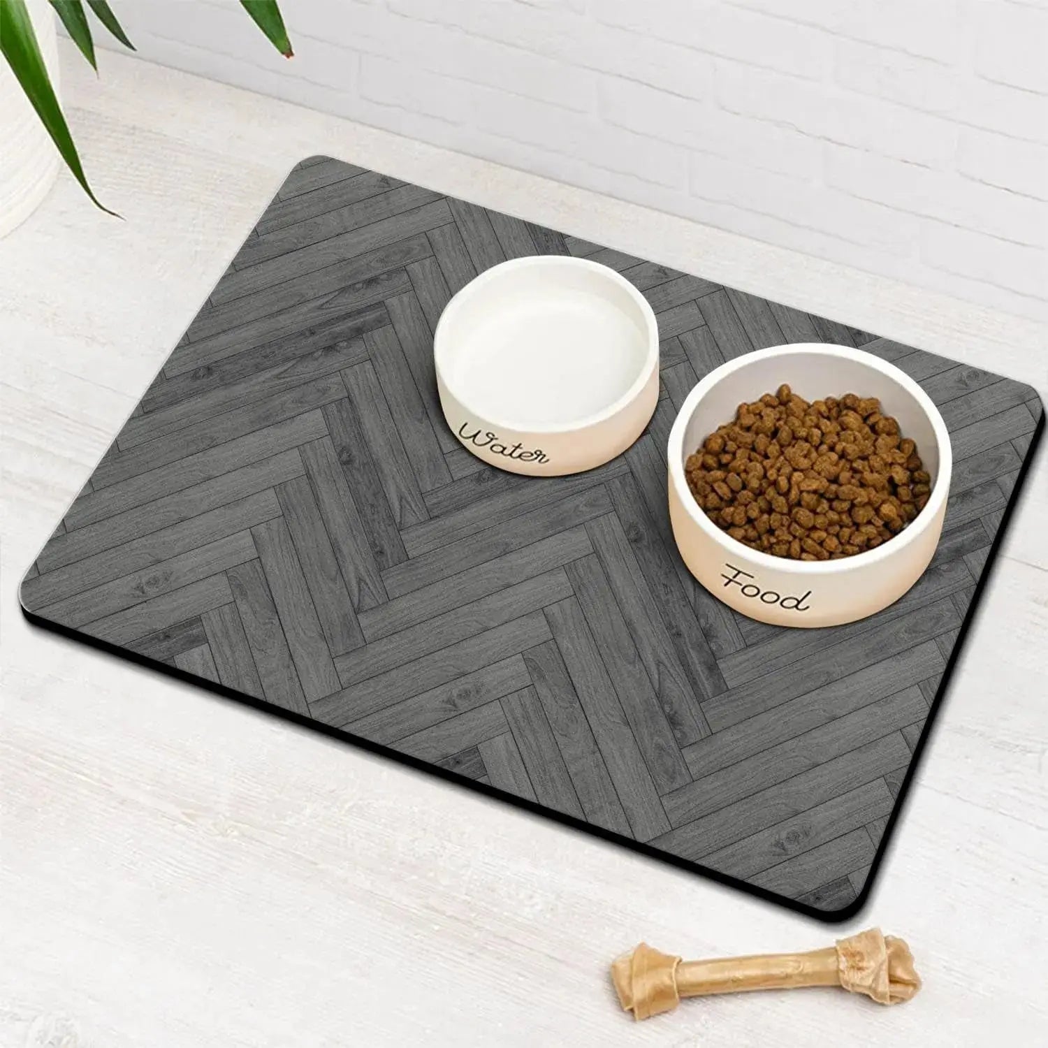 Dog & Cat Feeding Mat – Absorbent Bowl Mat for Mess-Free Meals STTM