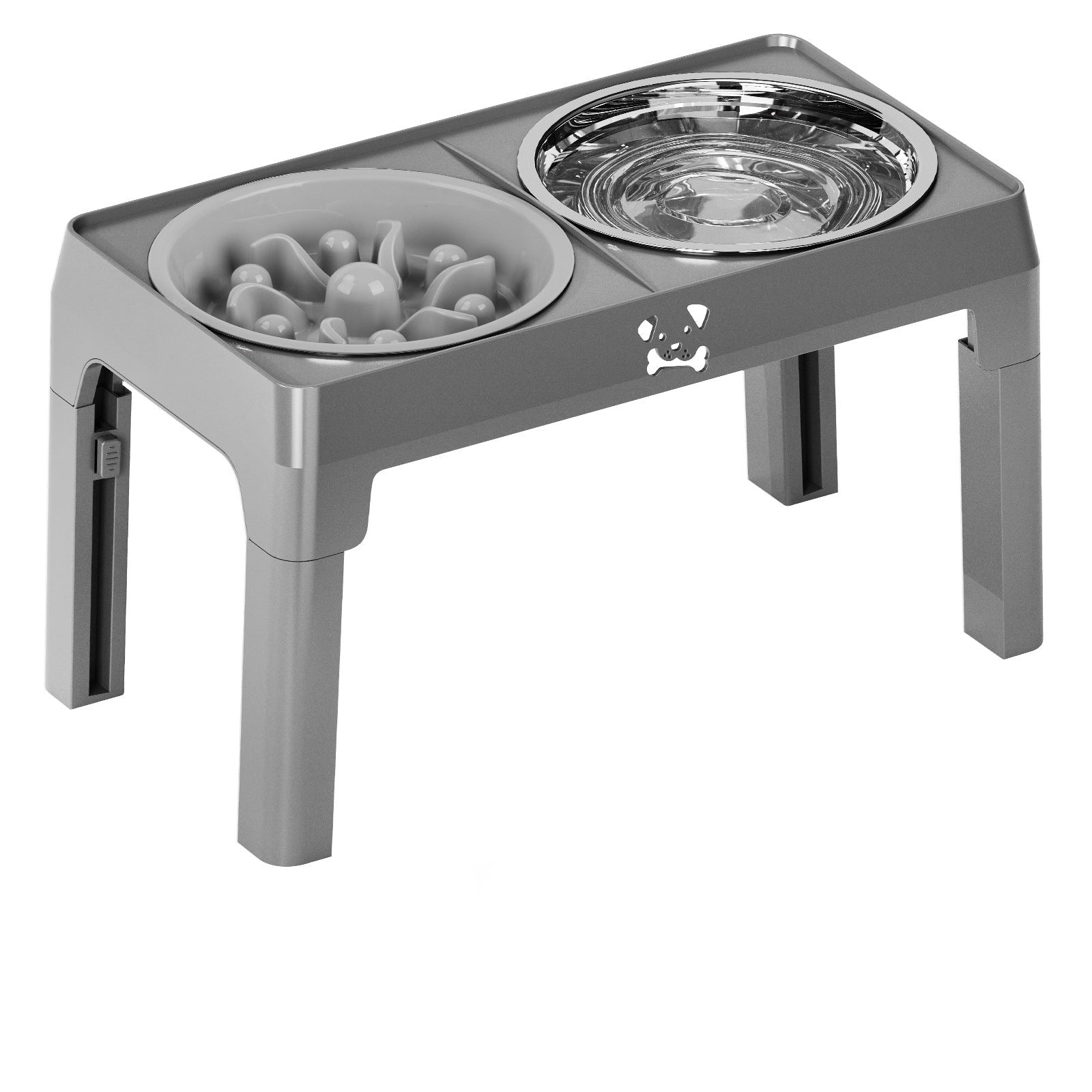 5-Height Adjustable Elevated Dog Bowls