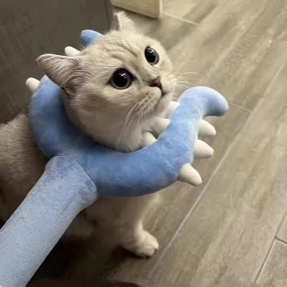 Interactive Plush Cat Toy – Long Teaser Wand for Indoor Cats