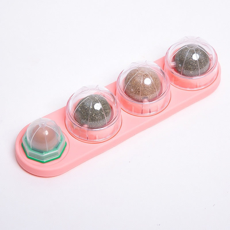 Catnip & Silvervine Cat Toy Balls – 4PCS