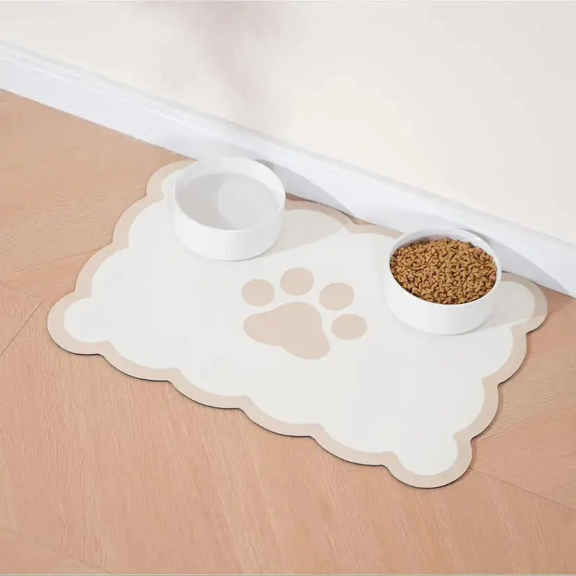 Dog & Cat Feeding Mat – Absorbent Bowl Mat for Mess-Free Meals STTM
