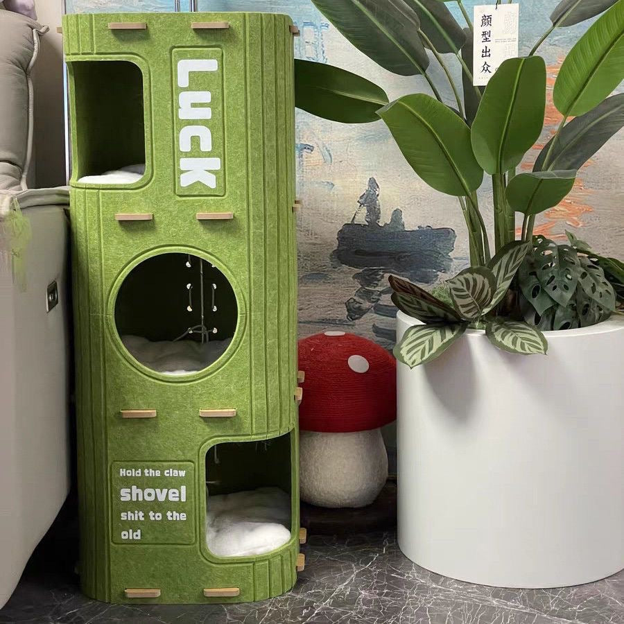 Cat Tree House with Scratcher & Condo