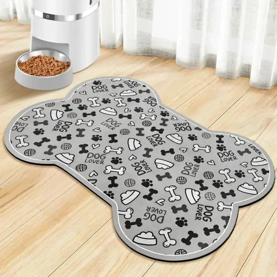 Dog & Cat Feeding Mat – Absorbent Bowl Mat for Mess-Free Meals STTM