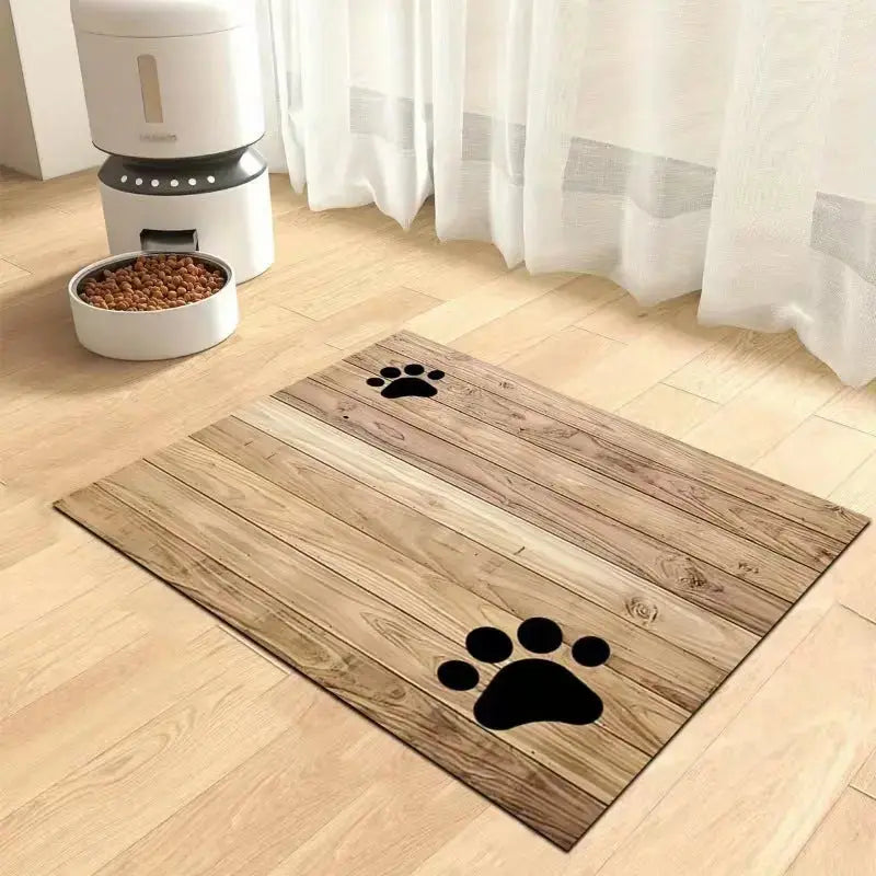 Dog & Cat Feeding Mat – Absorbent Bowl Mat for Mess-Free Meals STTM